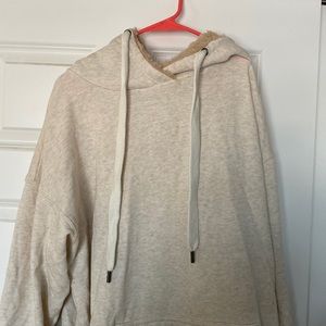 Oversized furry hood sweatshirt